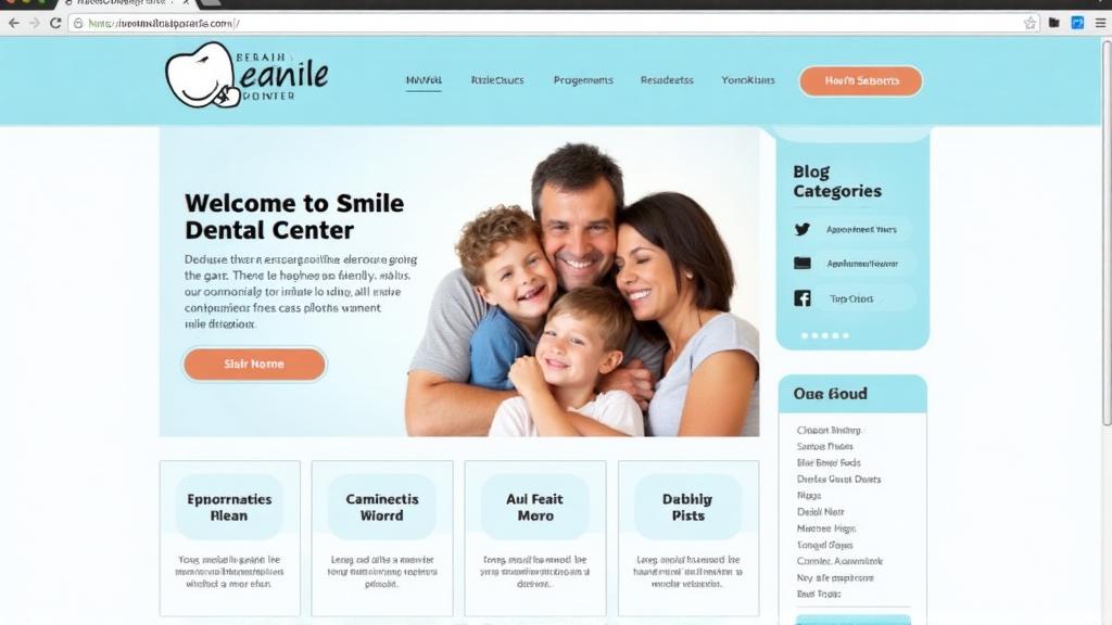 Outdated Optometrists website before SEO redesign