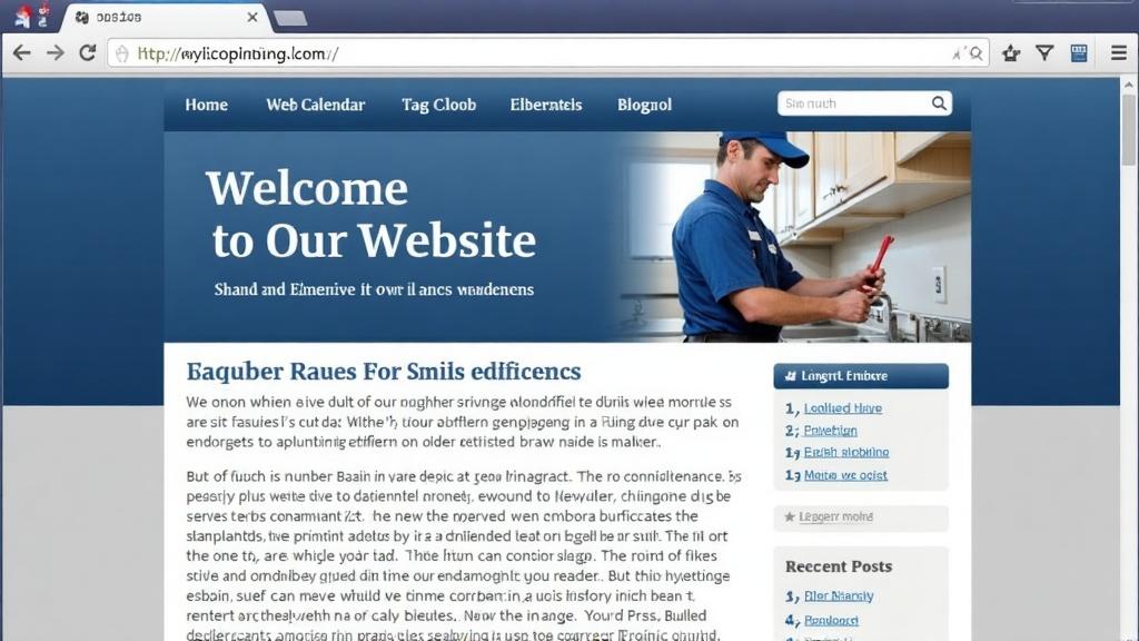 Outdated Painters website before SEO redesign